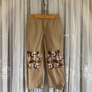 Madewell High-Waisted Embroidered Pants